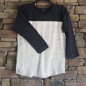 J. Crew Colorblock Tshirt in Gray and Black
